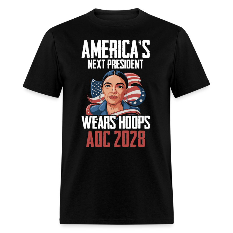 America’s Next President Wears Hoops T Shirt - black