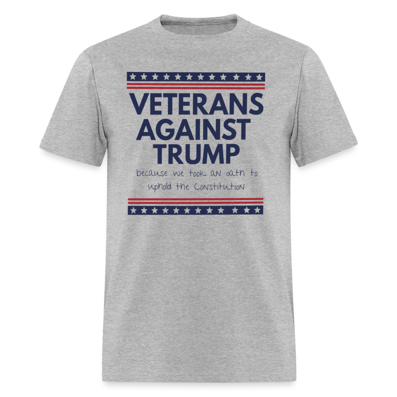 Veterans Againts Trump T Shirt - 9 - heather gray