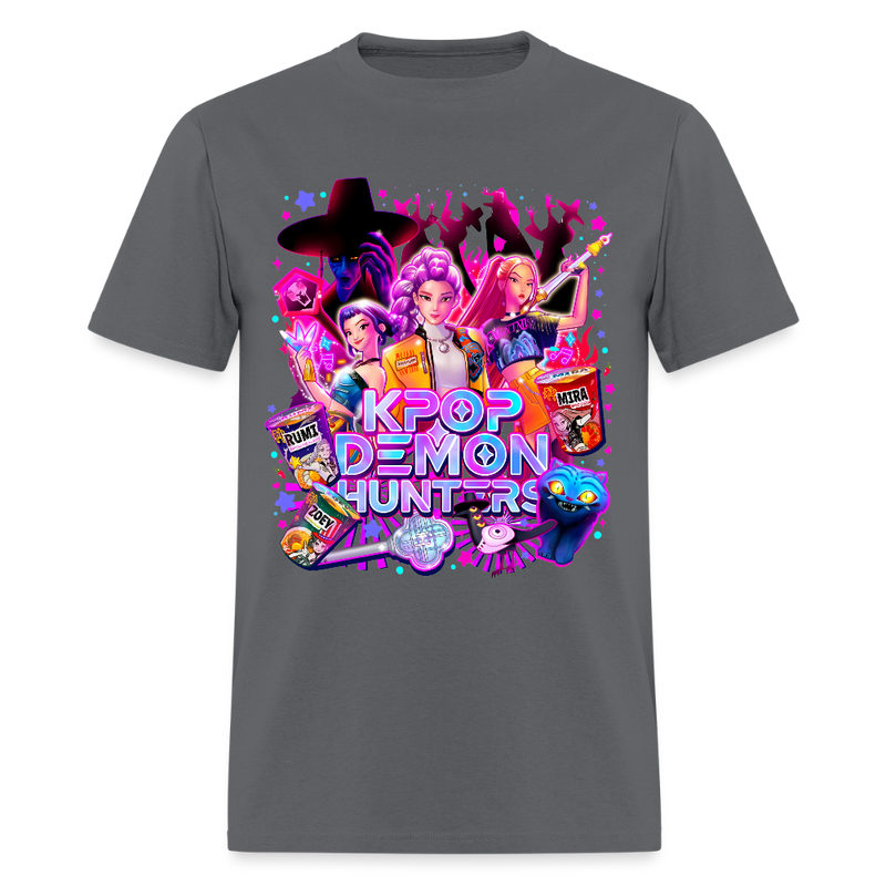Kpop Demon Hunters Halloween T Shirt - charcoal