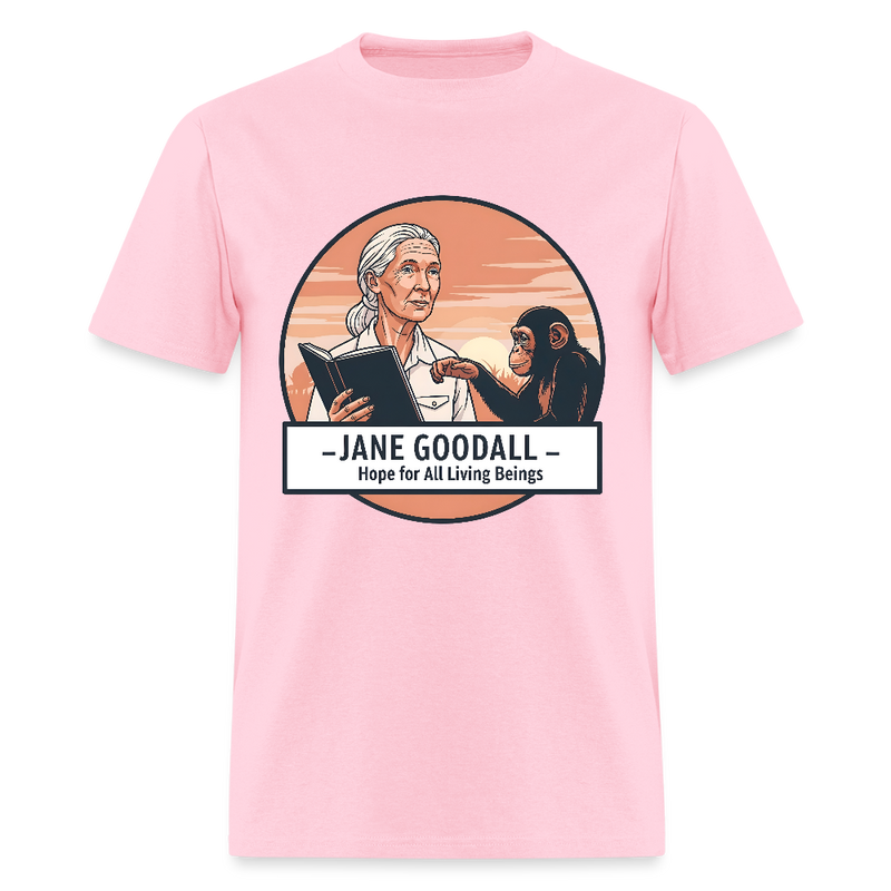 Jane Goodall Hope For All Living Beings T Shirt - 2 - pink