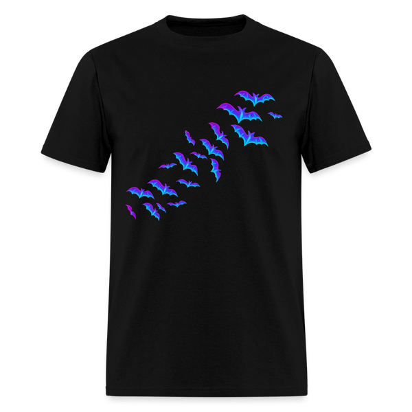 Halloween Bats T Shirt Double Sided - black