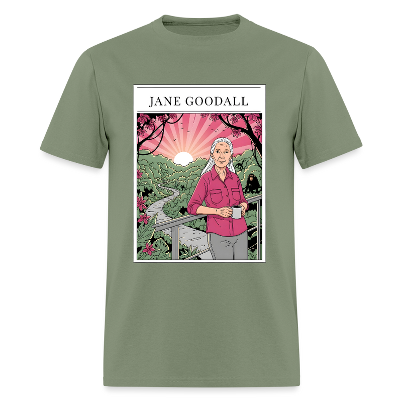 RIP Jane Goodall T Shirt - 4 - military green