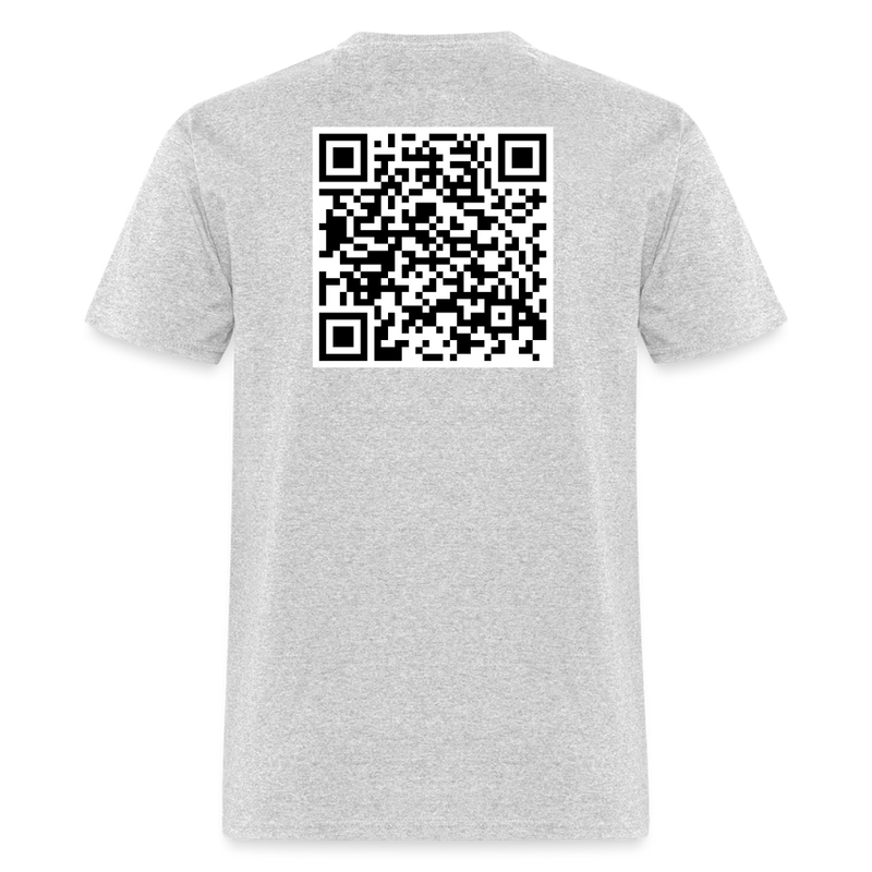 Good Morning QR Code T Shirt - heather gray