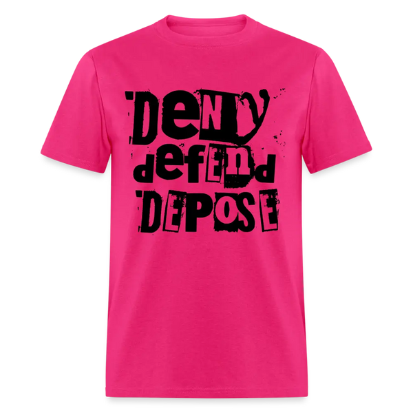 Medicare for All Punk Rock Deny Defend Depose T Shirt - fuchsia