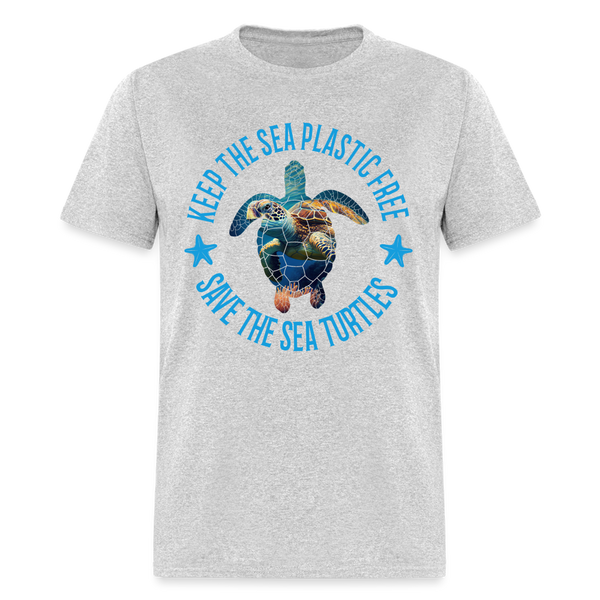 Keep The Sea Plastic Free T Shirt - heather gray