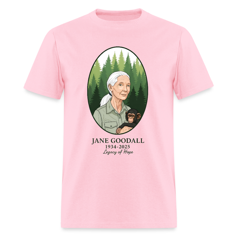 Jane Goodall 1934-2025 Legacy Of Hope T Shirt - 2 - pink