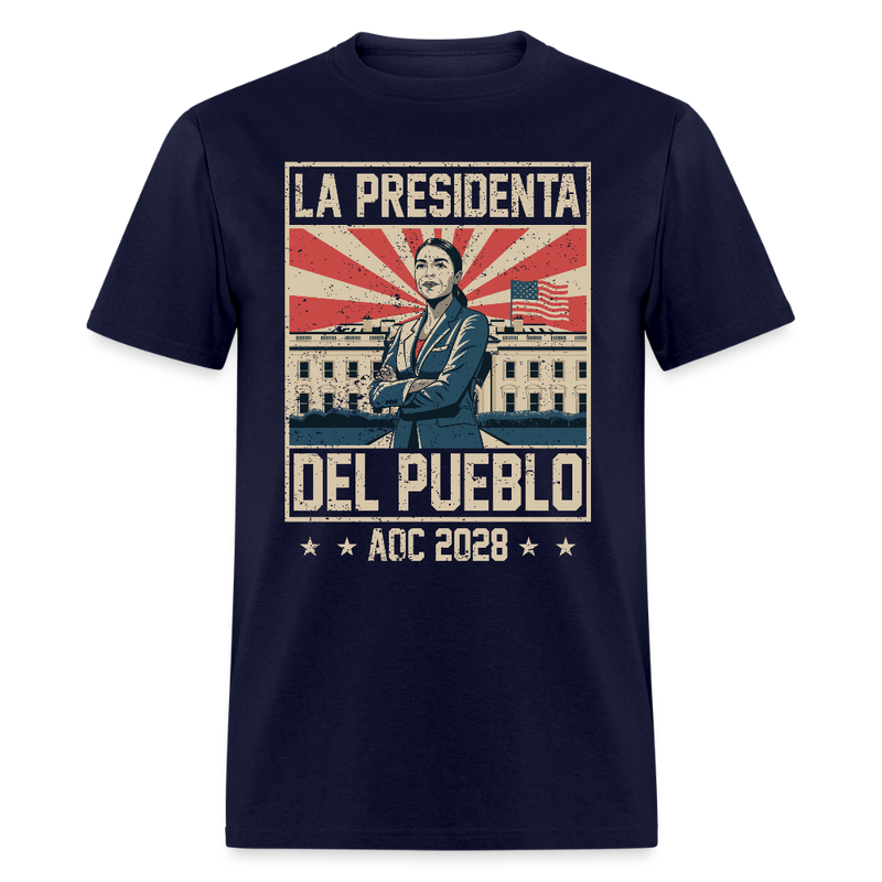 La Presidenta del Pueblo AOC 2028 T Shirt - navy