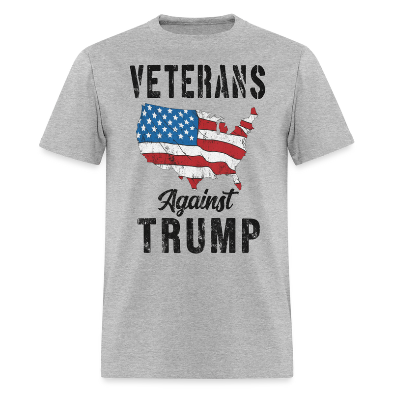 Veterans Againts Trump T Shirt - 19 - heather gray