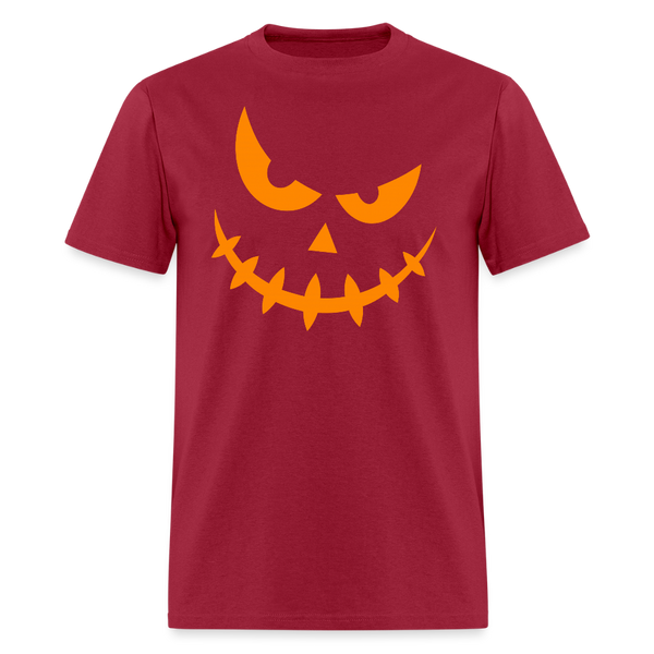 Pumpkin Faces Halloween T Shirt - 4 - dark red