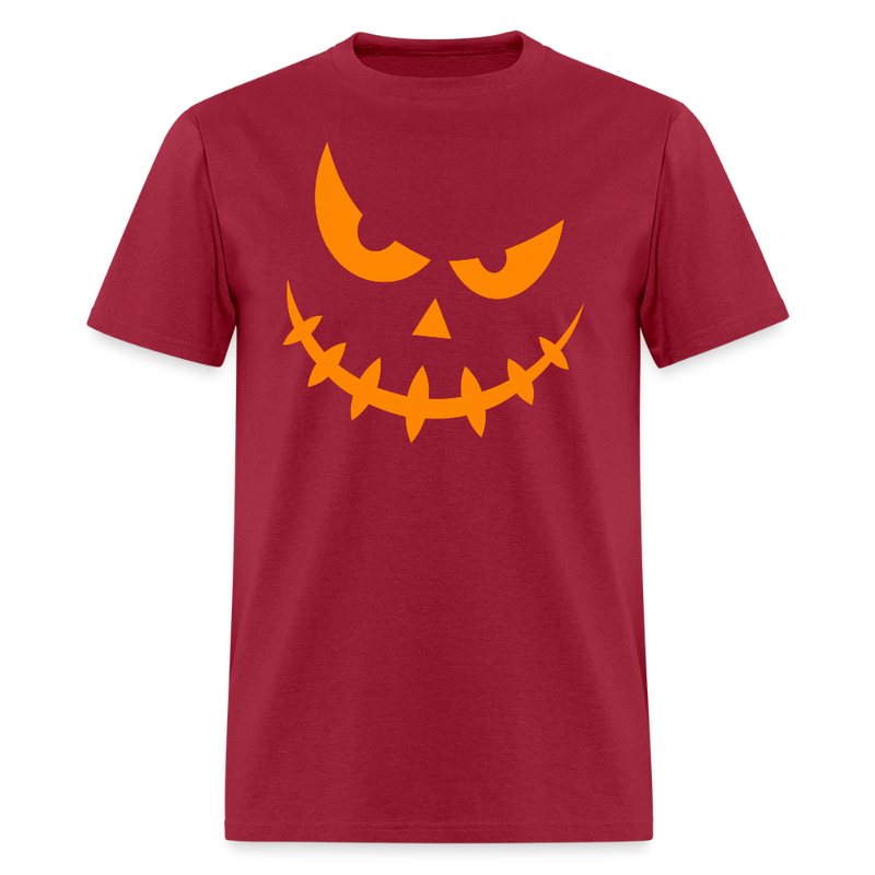 Pumpkin Faces Halloween T Shirt - 4 - dark red