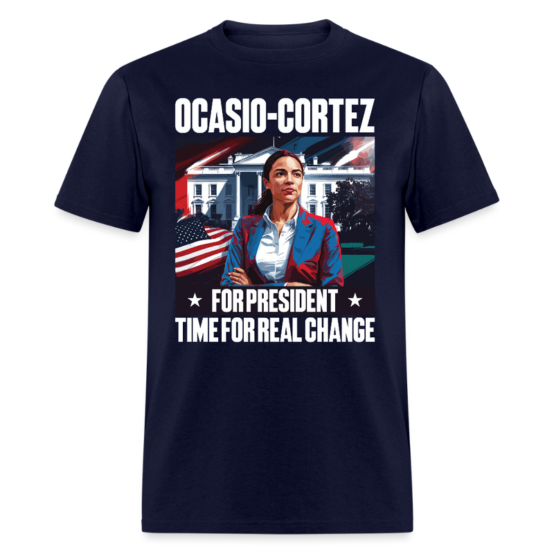 Ocasio-Cortez for President T Shirt - navy