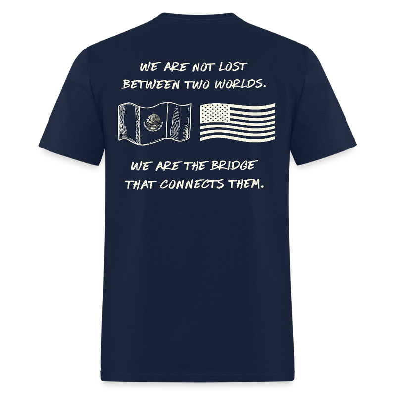 We Are Not Lost Between Two Worlds T Shirt - navy