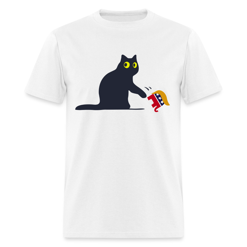 Black Cat T Shirt - white
