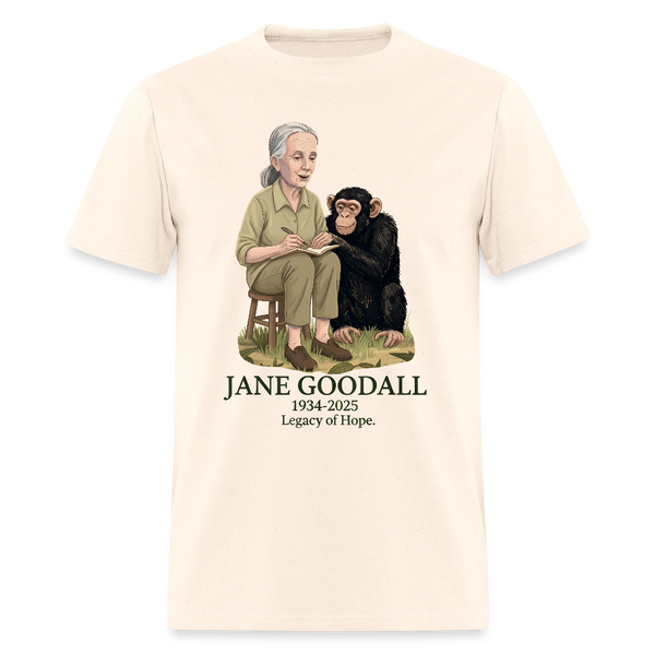 Jane Goodall Legacy Of Hope T Shirt - natural