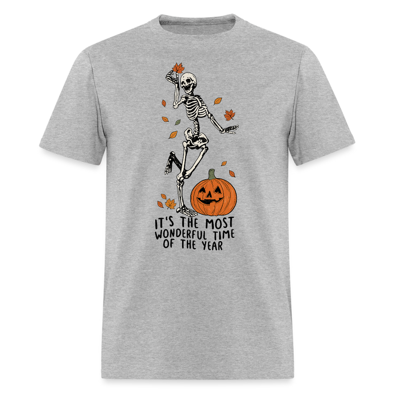 Halloween Autumn Pumpkin T Shirt - heather gray