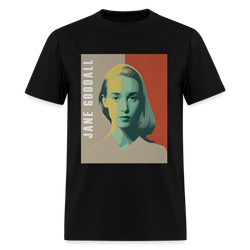 Jane Goodall Retro T Shirt - black