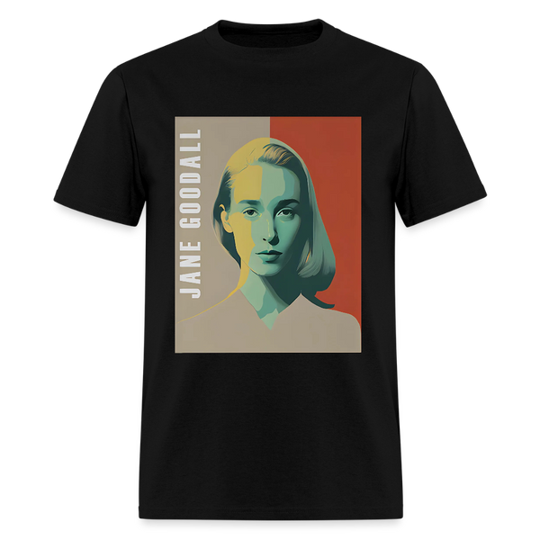 Jane Goodall Retro T Shirt - black