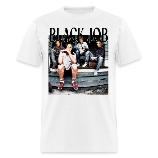 Black Job T Shirt - white
