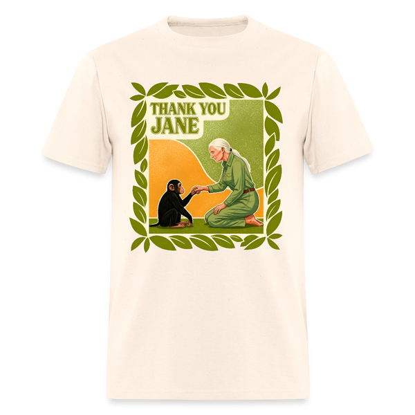 Thank You Jane Goodall T Shirt - 4 - natural