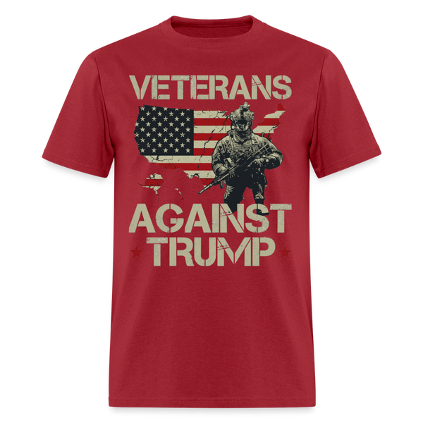 Veterans Againts Trump T Shirt - 3 - dark red