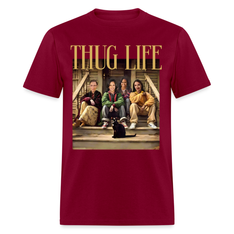Thug Life T Shirt - burgundy