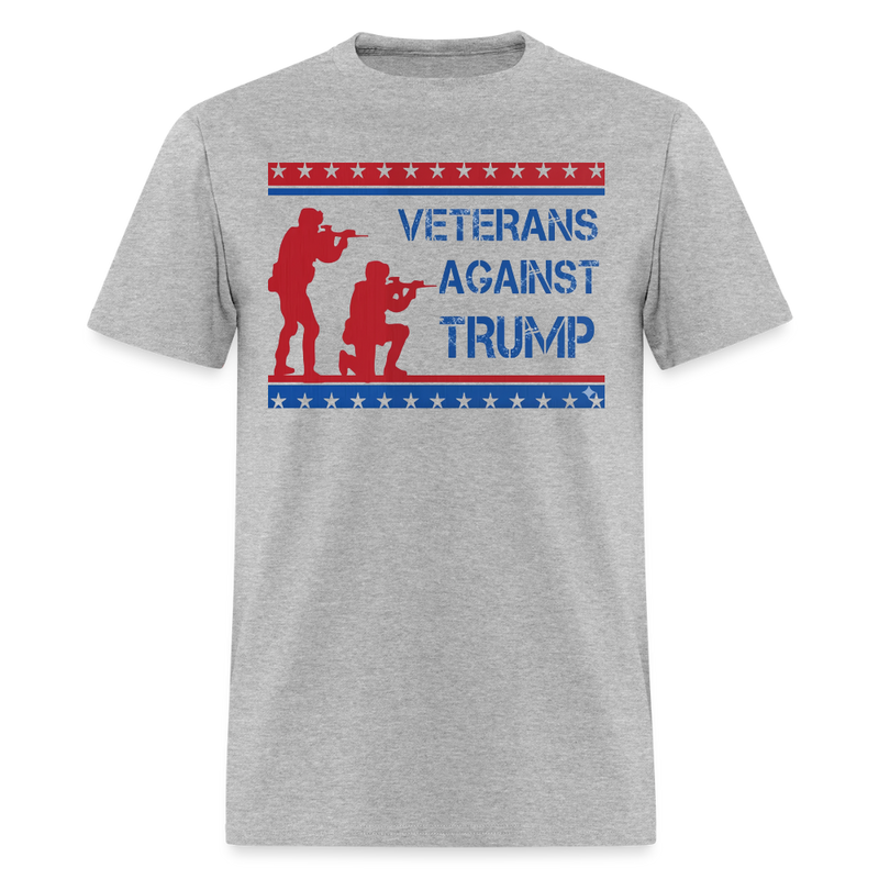 Veterans Againts Trump T Shirt - 8 - heather gray