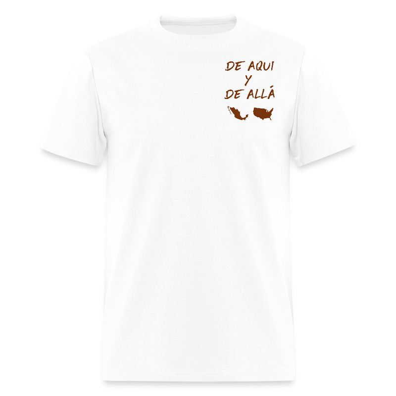 De Aqui Y De Allá We Are Not Lost Between Two Worlds T Shirt - white