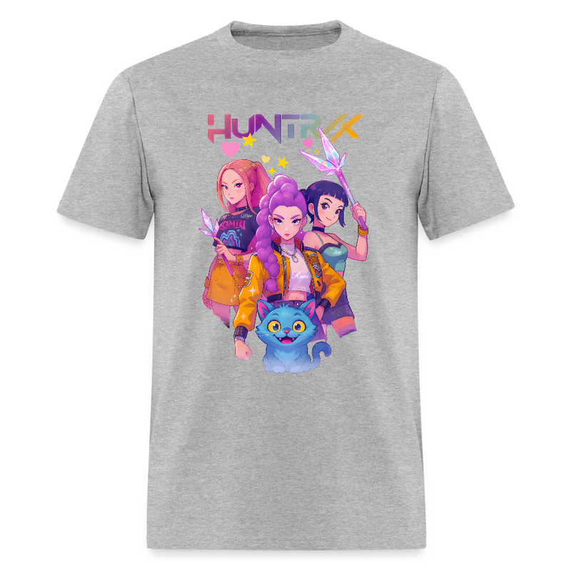 Kpop Demon Hunters Saja Girls Huntrix T Shirt - heather gray