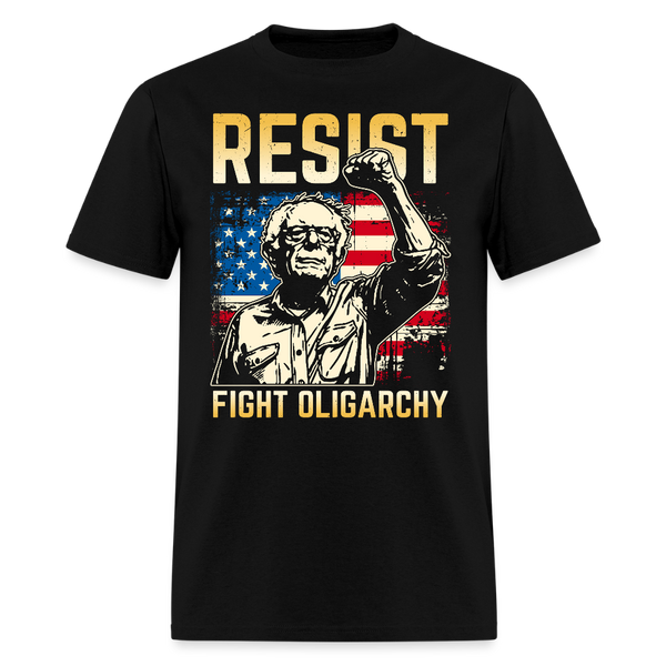 Resist Fight Oligarchy T Shirt - black