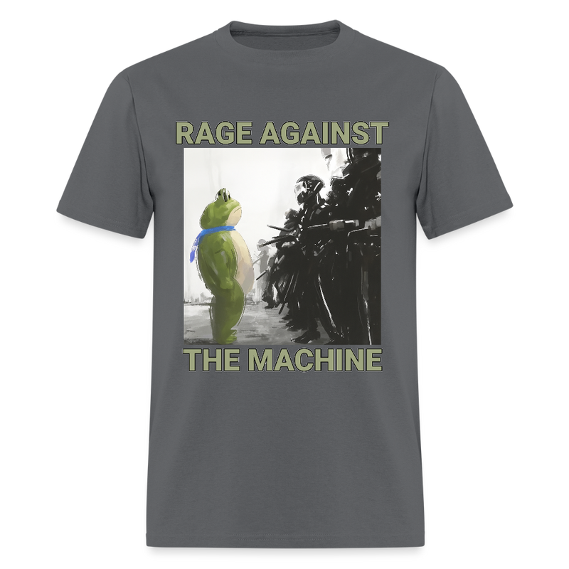 Rage Against The Machine Portland Frog T Shirt - charcoal