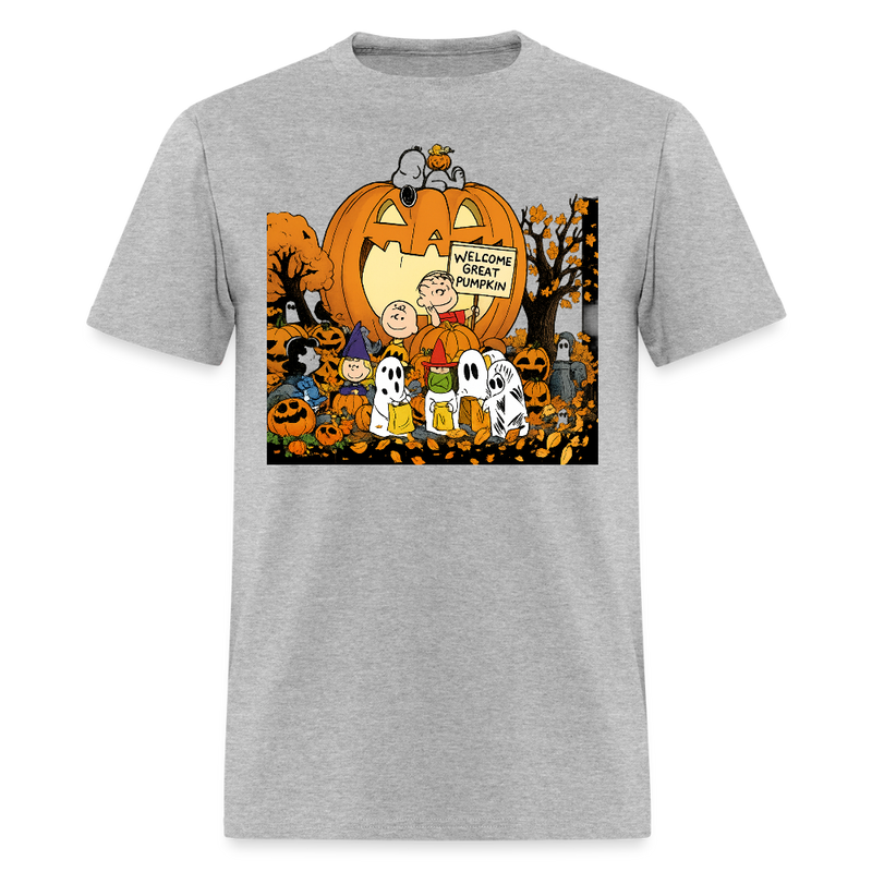 Great Pumpkin Halloween T Shirt - heather gray