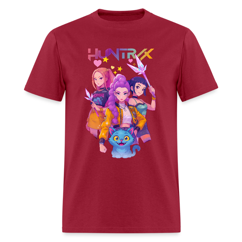 Kpop Demon Hunters Saja Girls Huntrix T Shirt - dark red