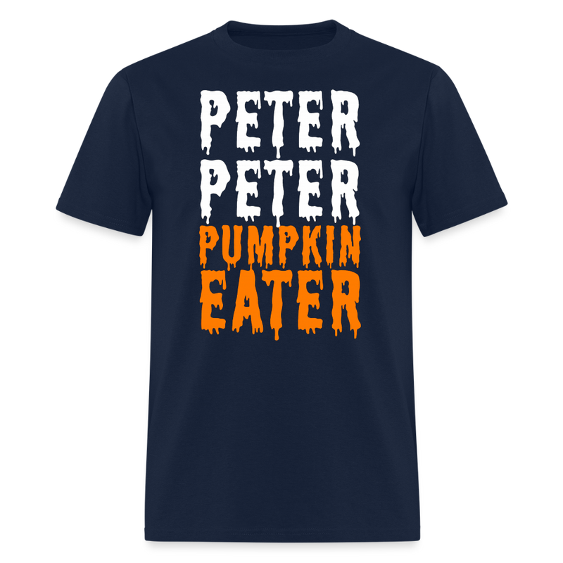 Peter Peter Pumpkin Eater Halloween T Shirt - navy