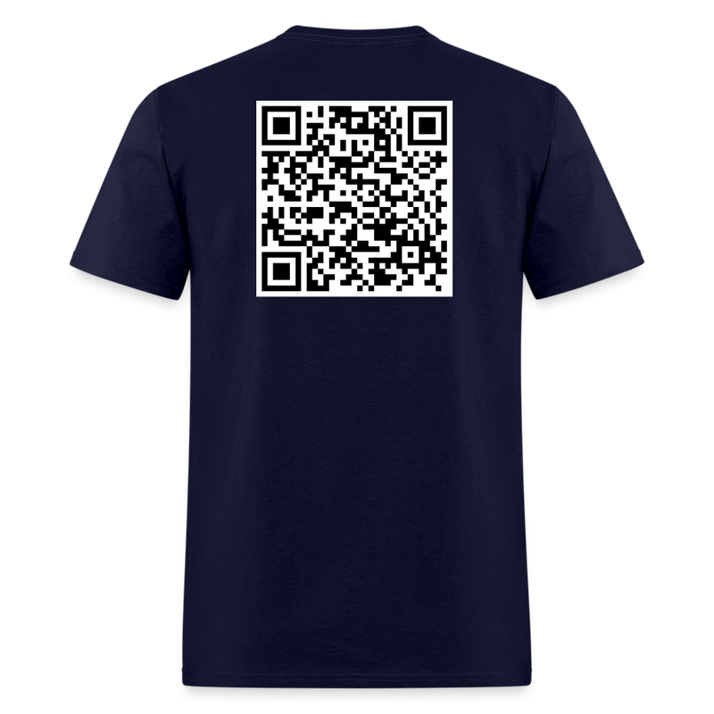 Luke 18:1 QR Code T Shirt - navy