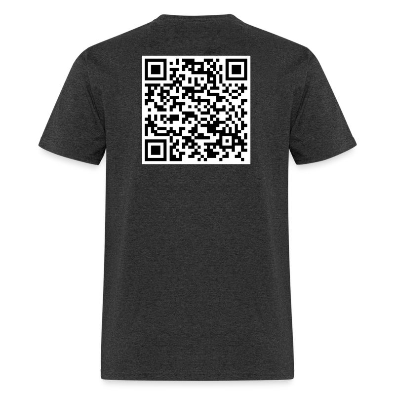 Luke 18:1 QR Code T Shirt - heather black