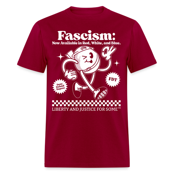 Retro Funny Anti Trump Anti Fascism T Shirt - dark red