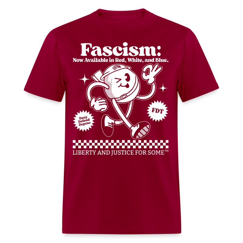 Retro Funny Anti Trump Anti Fascism T Shirt - dark red