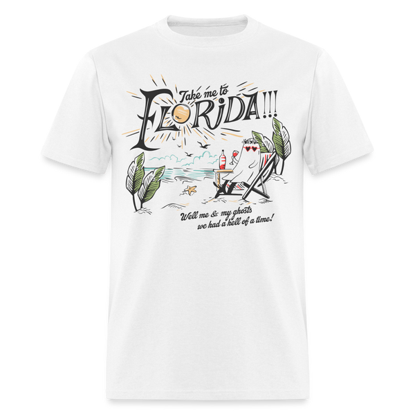 Take Me To Florida Ghost T Shirt - white