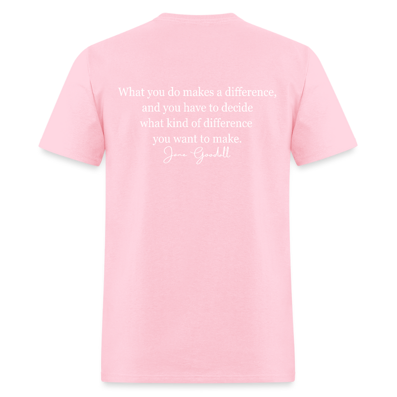RIP Jane Goodall What You Do Makes A Difference T Shirt - 2 - pink