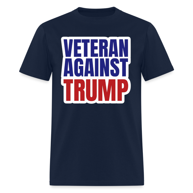 Veterans Againts Trump T Shirt - 16 - navy