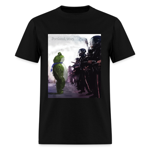 Brave Portland Frog T Shirt - black
