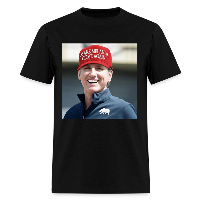 Newsom Make Melania Come Again T Shirt - black