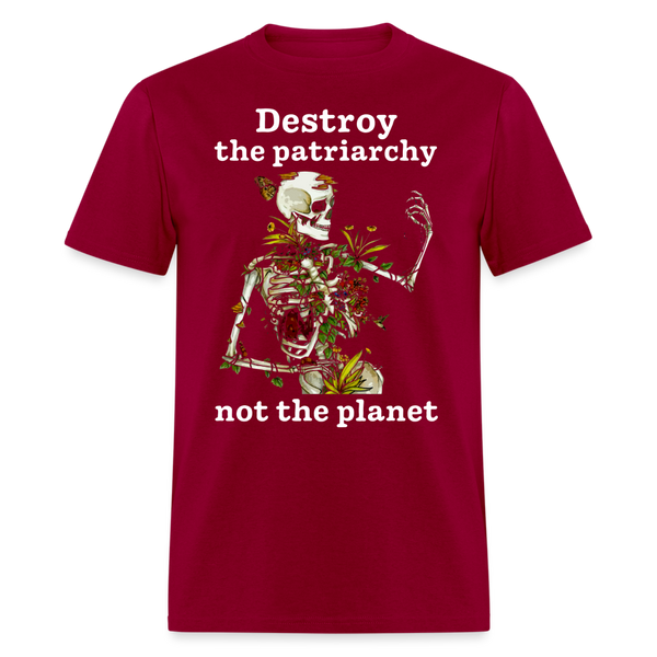 Destroy the Patriarchy T Shirt - dark red