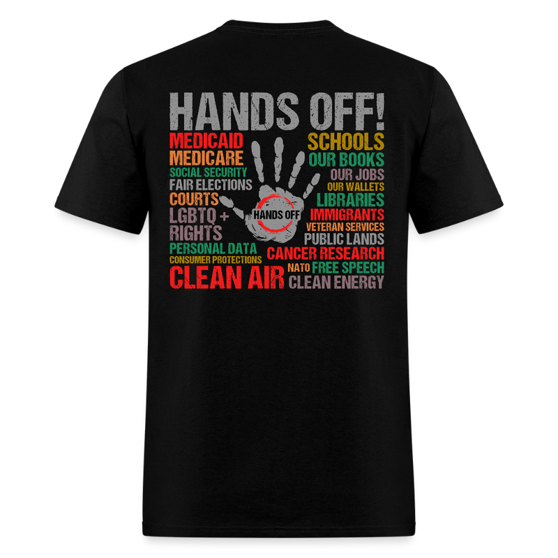 Resist The Statue of Liberty Hands Off T Shirt - black