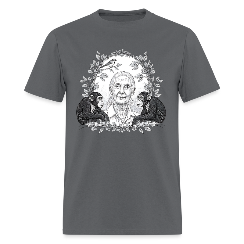 RIP Jane Goodall T Shirt - 3 - charcoal