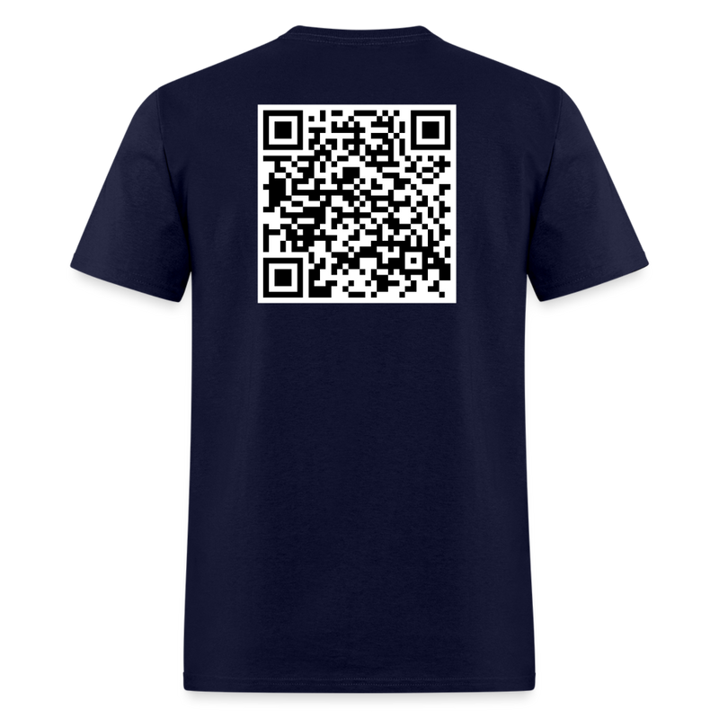 Good Morning QR Code T Shirt - navy