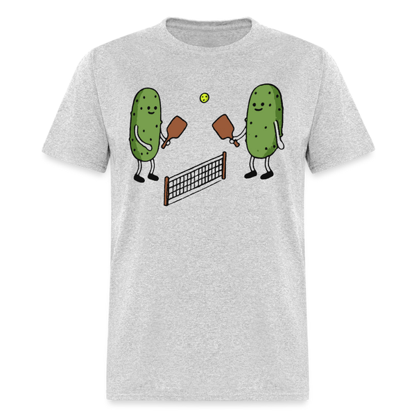 Playing Pickleball Funny T Shirt - heather gray