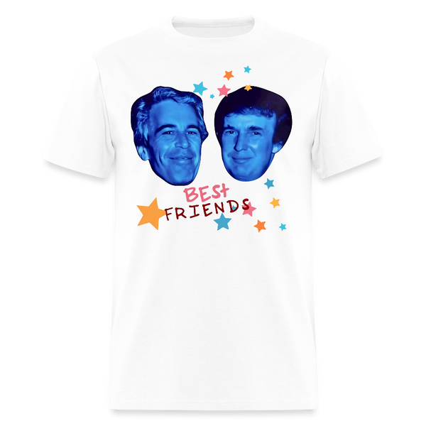 Jeffrey Epstein and Donald Trump Best Friends T Shirt - white