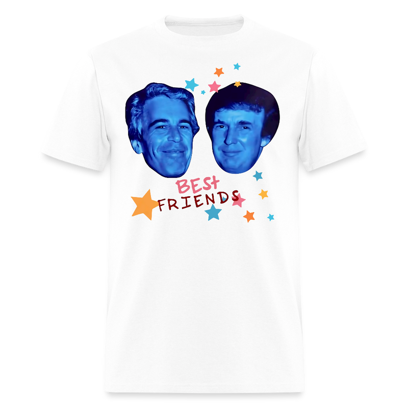 Jeffrey Epstein and Donald Trump Best Friends T Shirt - white