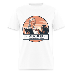 Jane Goodall Hope For All Living Beings T Shirt - 2 - white